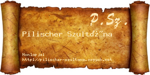 Pilischer Szultána névjegykártya